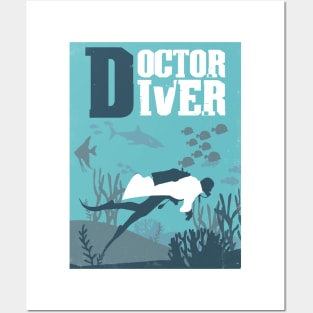 Doctor Scuba Diving Scuba Diver Surgery Adult Gift Posters and Art